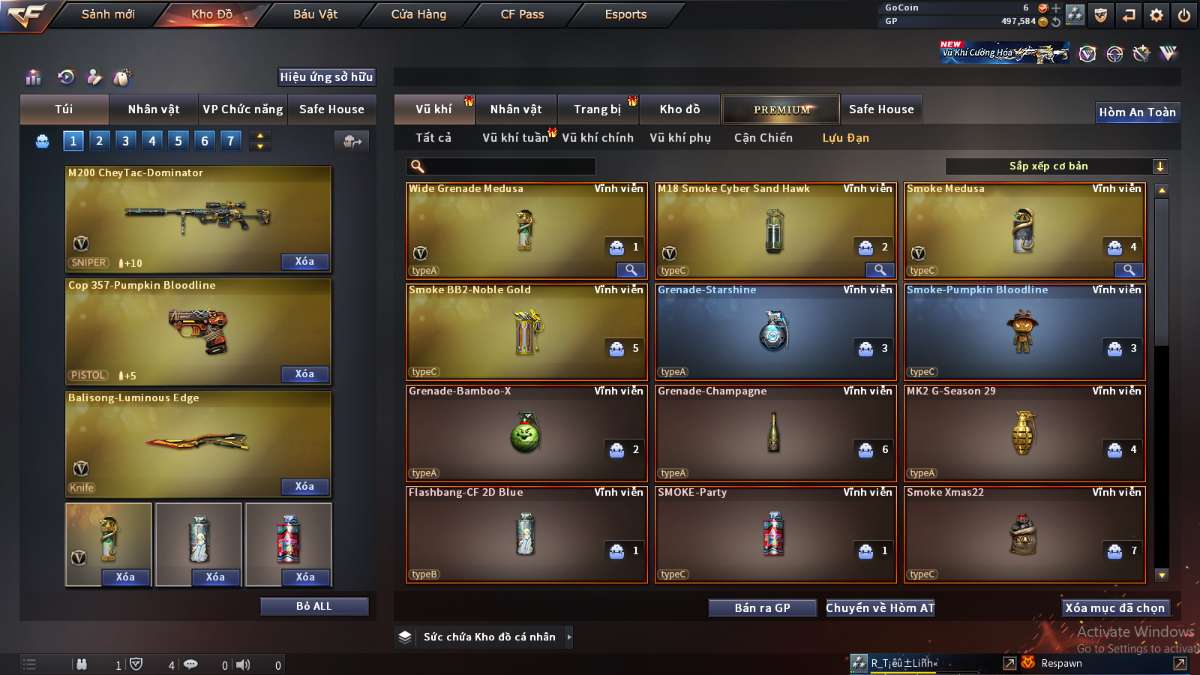 shop acc cf uy tin gia re